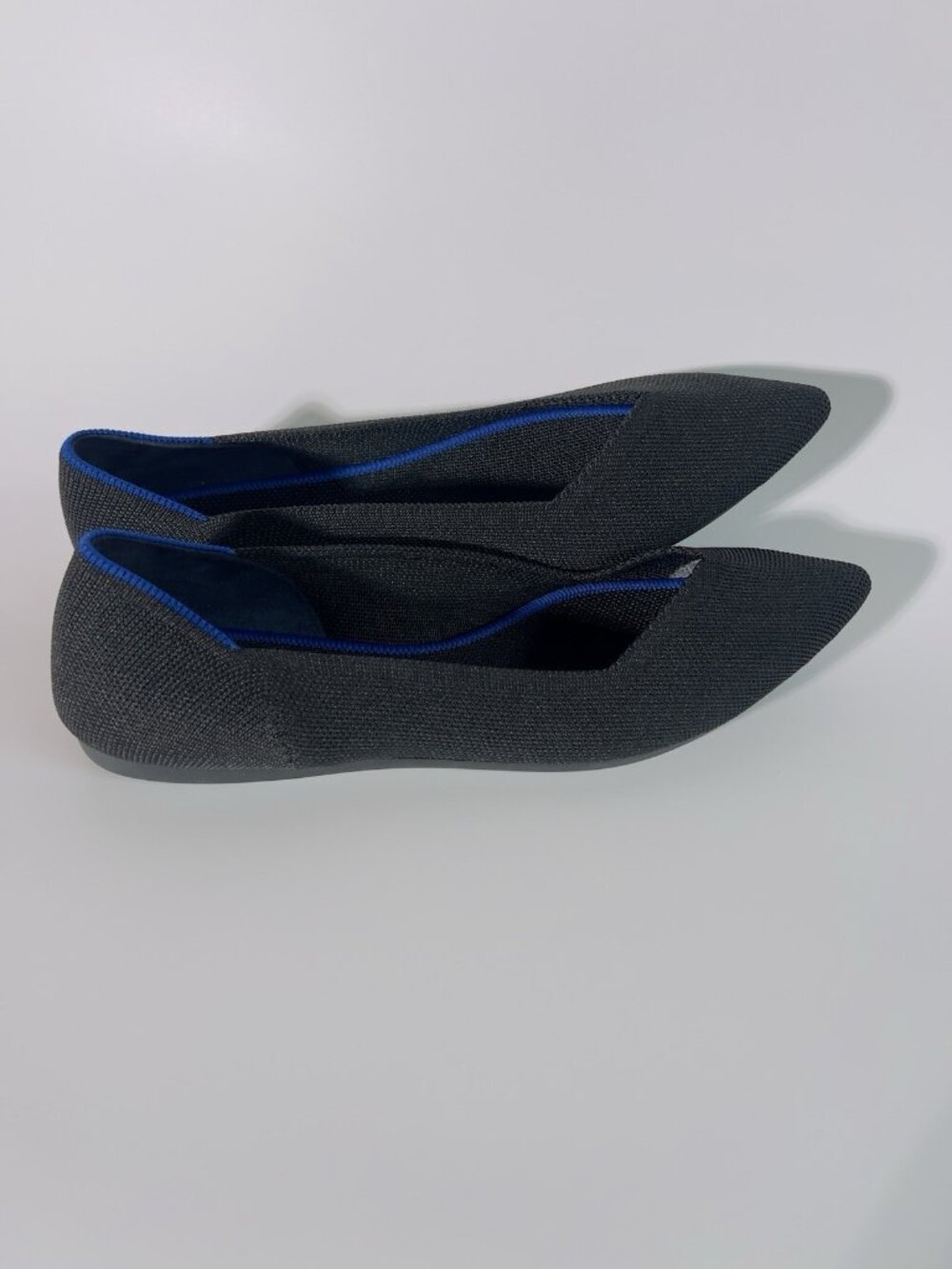Rothy’s Women’s Black Pointed Toe Knit Flats Size 9.5 New Without Box - Picture 5 of 8
